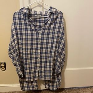 Madewell split back slouchy blouse